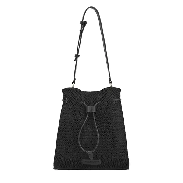 Túi Rút Dây Nữ Charles & Keith Ida Knitted Black CK2-10782580_BLACK Màu Đen