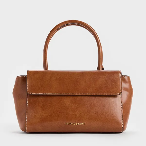 Túi Tote Nữ Charles & Keith CNK Acelynn Rope-Chain Distressed Tan CK2-30671895 Màu Nâu