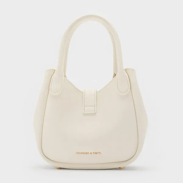 Túi Tote Nữ Charles & Keith CNK Agatha Chain Accent Bag Cream CK2-30782818 Màu Kem