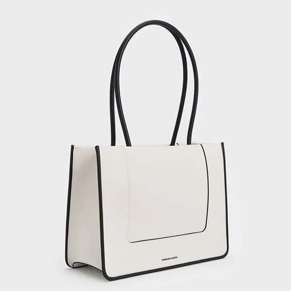 Túi Tote Nữ Charles & Keith CNK Daylla Bag Cream CK2-31200033 Màu Kem