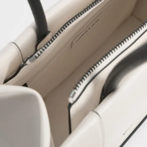 Túi Tote Nữ Charles & Keith CNK Daylla Bag Cream CK2-31200033 Màu Kem