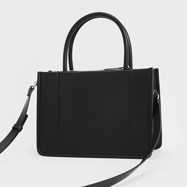 Túi Tote Nữ Charles & Keith CNK Daylla Mini Bag Black CK2-30701396 Màu Đen