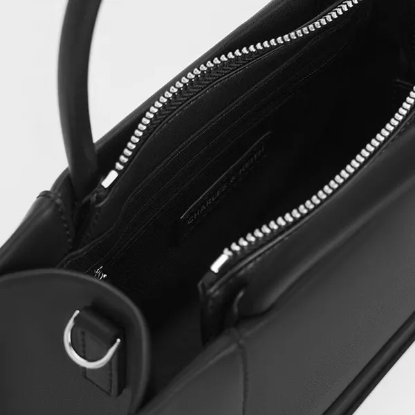 Túi Tote Nữ Charles & Keith CNK Daylla Mini Bag Black CK2-30701396 Màu Đen