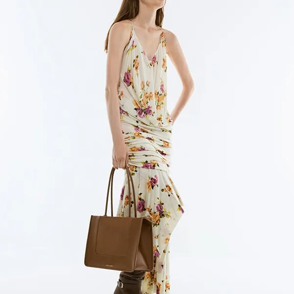 Túi Tote Nữ Charles & Keith CNK Daylla Rectangular Bag Mocha Brown CK2-31200033-2 Màu Nâu