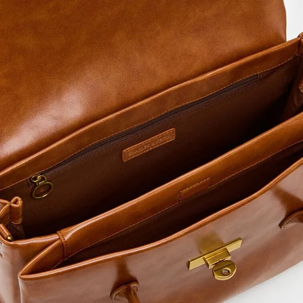 Túi Tote Nữ Charles & Keith CNK Kerry Trapeze Trapeze Bag Distressed Tan CK2-30782768 Màu Nâu