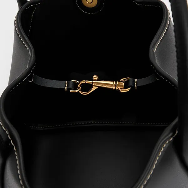 Túi Tote Nữ Charles & Keith CNK Lyla Tubular Mini Bag Black CK2-30782647 Màu Đen