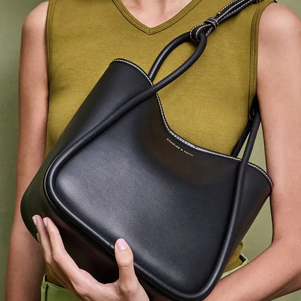 Túi Tote Nữ Charles & Keith CNK Lyla Tubular Mini Bag Black CK2-30782647 Màu Đen