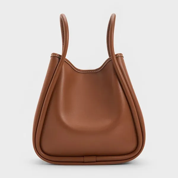 Túi Tote Nữ Charles & Keith CNK Lyla Tubular Mini Bag Chocolate CK2-30782647 Màu Nâu