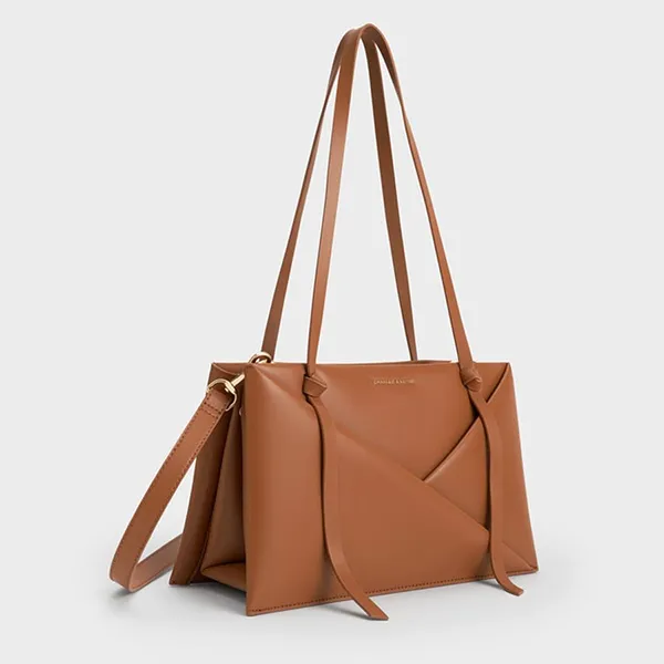 Túi Tote Nữ Charles & Keith CNK Midori Bag Auburn Brown CK2-30271268 Màu Nâu