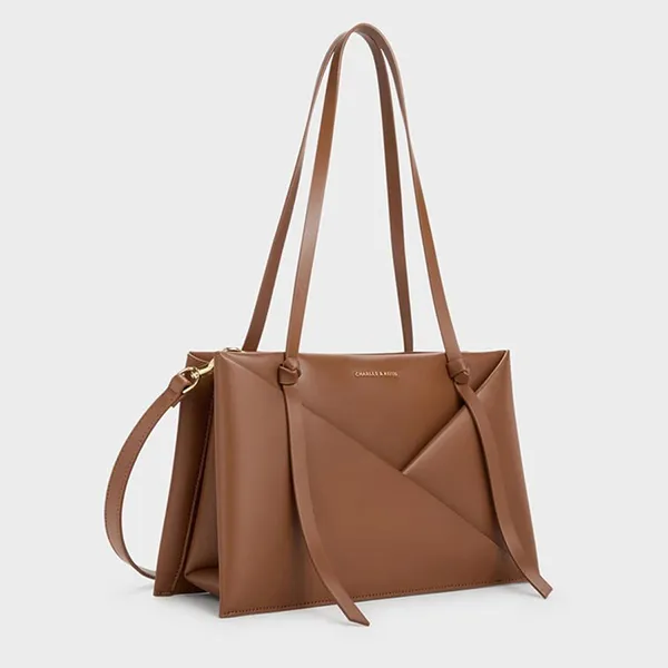 Túi Tote Nữ Charles & Keith CNK Midori Bag Midori Bag Chocolate CK2-30271268 Màu Nâu Đậm