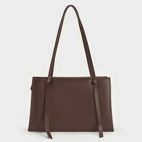 Túi Tote Nữ Charles & Keith CNK Midori Bag Midori Bag Dark Brown CK2-30271268 Màu Nâu Đen