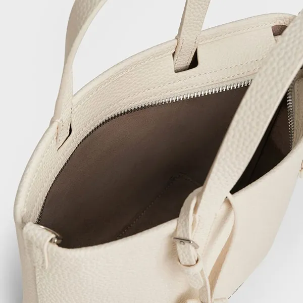 Túi Tote Nữ Charles & Keith CNK Mini Beryl Trapezoid Bag Cream CK2-30151511 Màu Kem