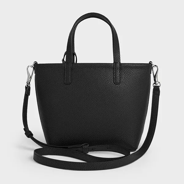 Túi Tote Nữ Charles & Keith CNK Mini Beryl Trapezoid Bag Noir CK2-30151511 Màu Đen