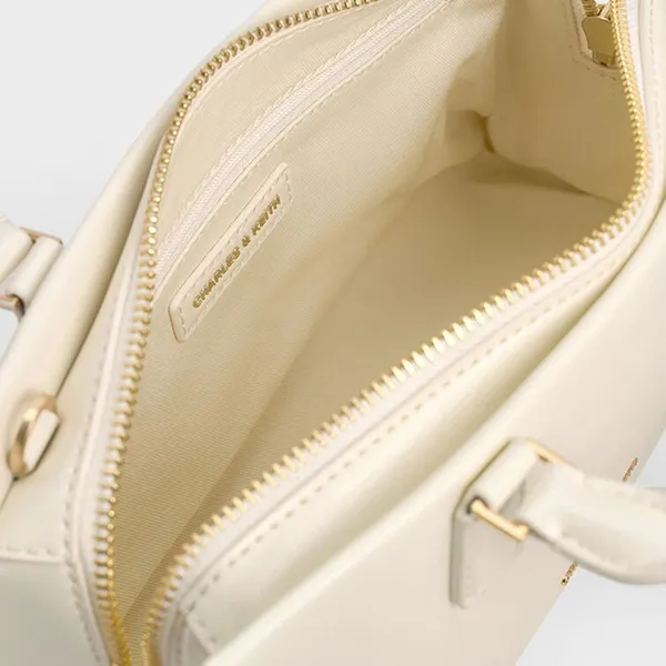 Túi Tote Nữ Charles & Keith CNK Mini Kerry Rectangular Bag Cream CK2-30271481 Màu Kem