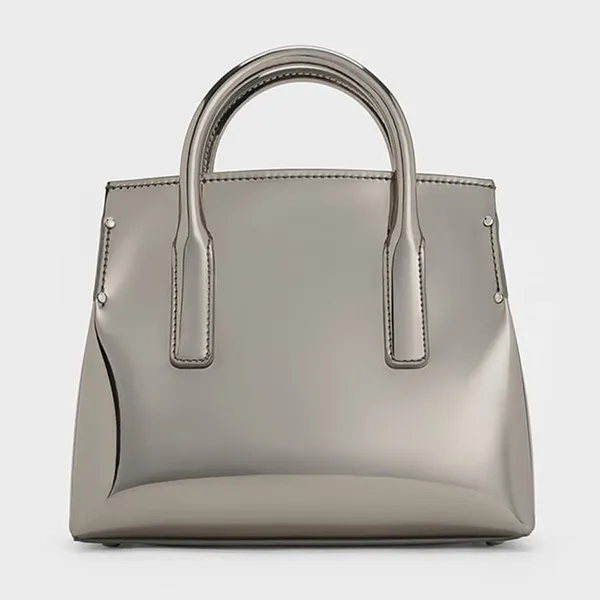 Túi Tote Nữ Charles & Keith CNK Rene Structured Rectangular Crossbody Bag Beige Grey CK2-30271421 Màu Xám Be