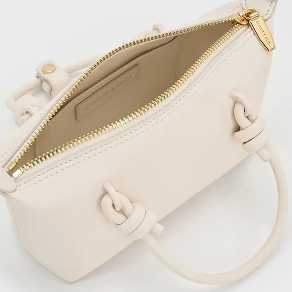 Túi Tote Nữ Charles & Keith CNK Sammie Rectangular Bag Cream CK2-30271635 Màu Kem