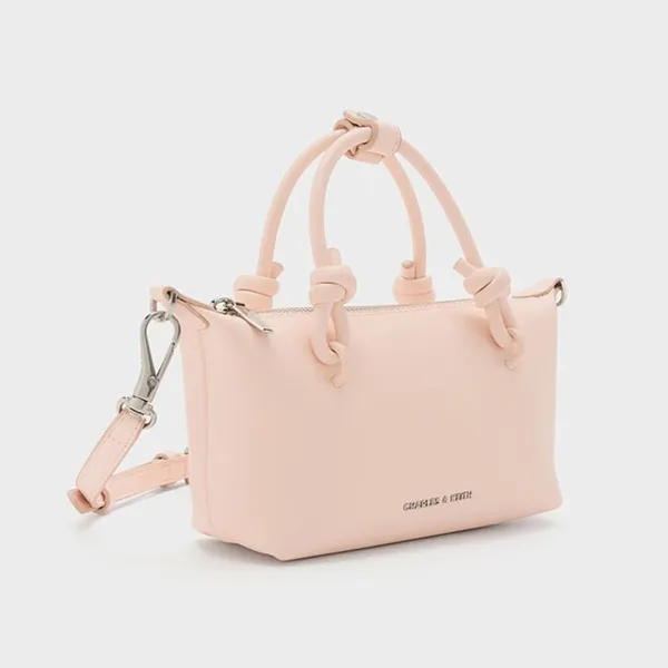 Túi Tote Nữ Charles & Keith CNK Sammie Rectangular Bag Soft Pink CK2-30271635 Màu Hồng
