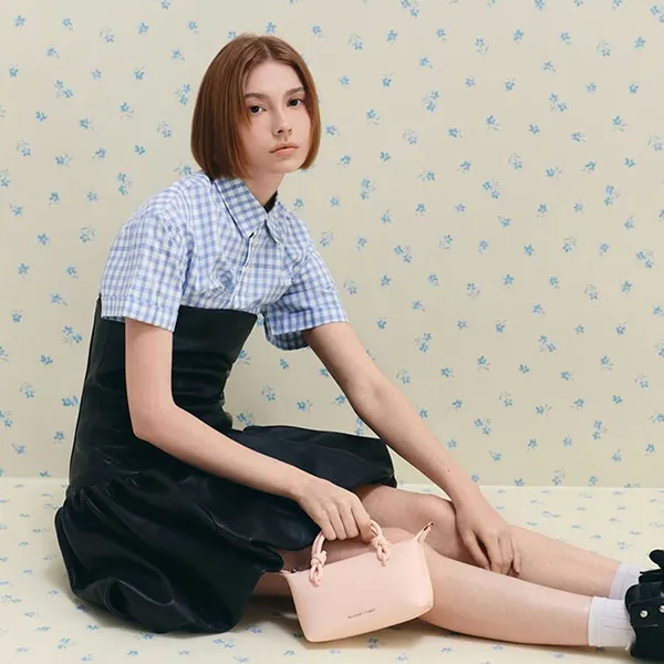 Túi Tote Nữ Charles & Keith CNK Sammie Rectangular Bag Soft Pink CK2-30271635 Màu Hồng