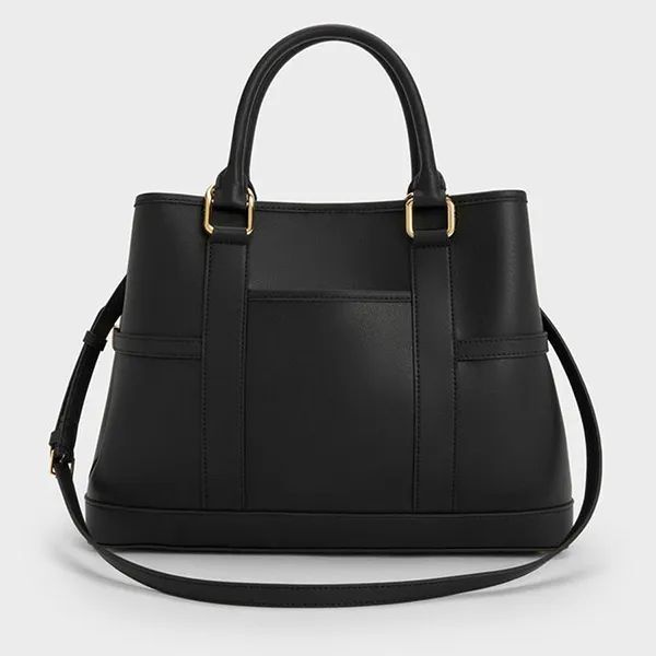 Túi Tote Nữ Charles & Keith CNK Scottie Bag Black CK2-30840655 Màu Đen