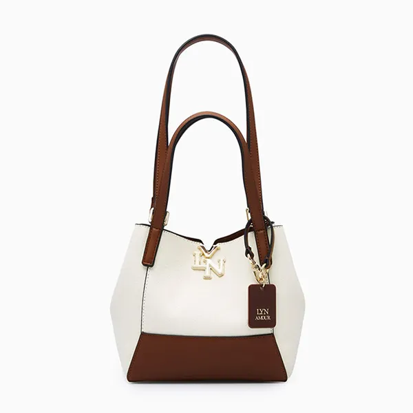 Túi Tote Nữ Lyn Olga S Shopping Bag Ivory L26CBWA139 Màu Trắng Nâu