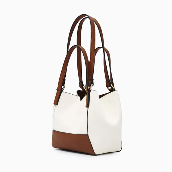 Túi Tote Nữ Lyn Olga S Shopping Bag Ivory L26CBWA139 Màu Trắng Nâu