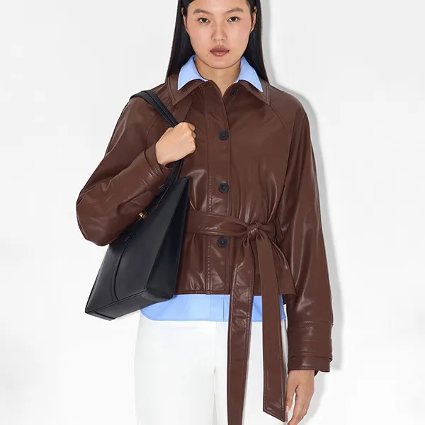 Túi Tote Nữ Pedro Studio Leather PW2-45060024_BLACK_XL Màu Đen