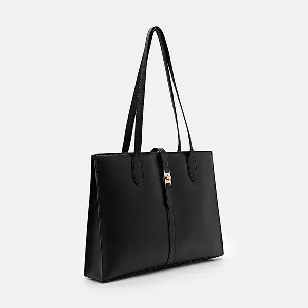 Túi Tote Nữ Pedro Studio Leather PW2-45060024_BLACK_XL Màu Đen