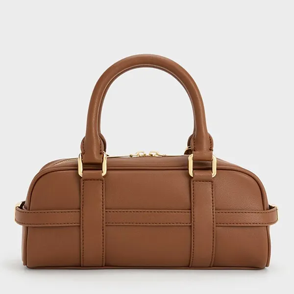 Túi Xách Nữ Charles & Keith CNK Scottie Bowling Bag - Chocolate CK2-30782785_CHOCO_S Màu Nâu