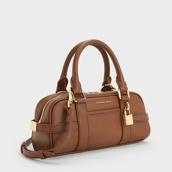 Túi Xách Nữ Charles & Keith CNK Scottie Bowling Bag - Chocolate CK2-30782785_CHOCO_S Màu Nâu
