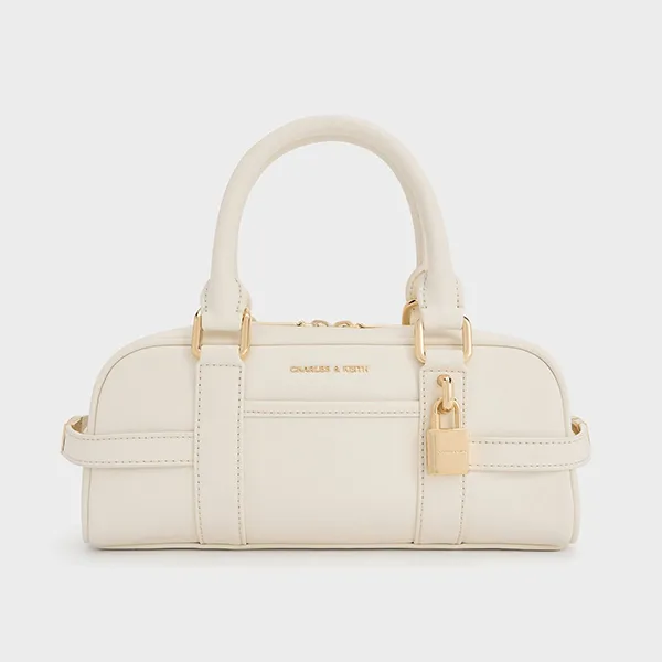 Túi Xách Nữ Charles & Keith CNK Scottie Long Bag Cream CK2-30782785 Màu Kem