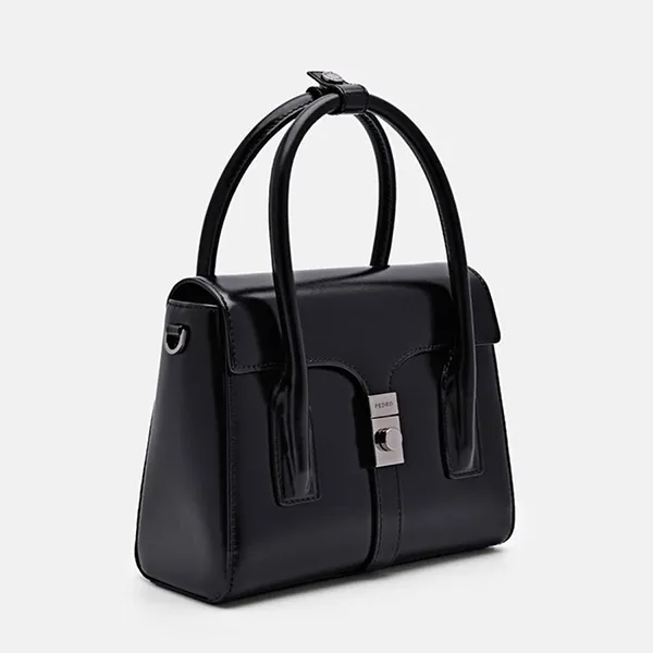 Túi Xách Nữ Pedro Studio Farida Leather Flap Bag Black PW2-55210046-1 Màu Đen