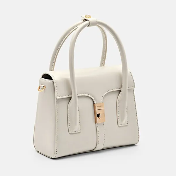 Túi Xách Nữ Pedro Studio Farida Leather Flap Bag Chalk PW2-55210046-1 Màu Trắng