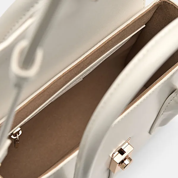 Túi Xách Nữ Pedro Studio Farida Leather Flap Bag Chalk PW2-55210046-1 Màu Trắng