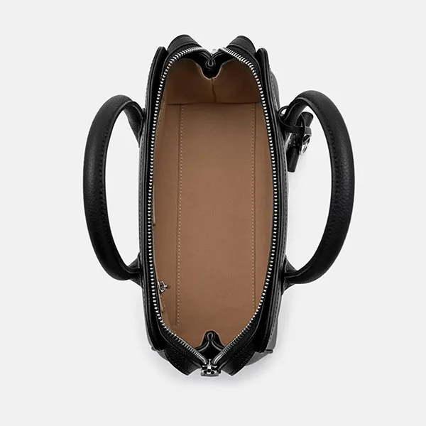 Túi Xách Nữ Pedro Sybil Leather Trapezoid Handbag Black PW2-55210047 Màu Đen