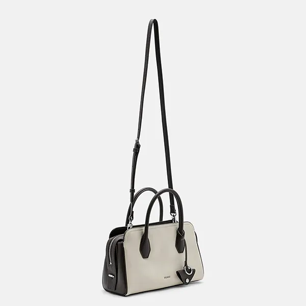 Túi Xách Nữ Pedro Sybil Leather Trapezoid Handbag Multiple Colors PW2-55210047 Màu Trắng Nâu