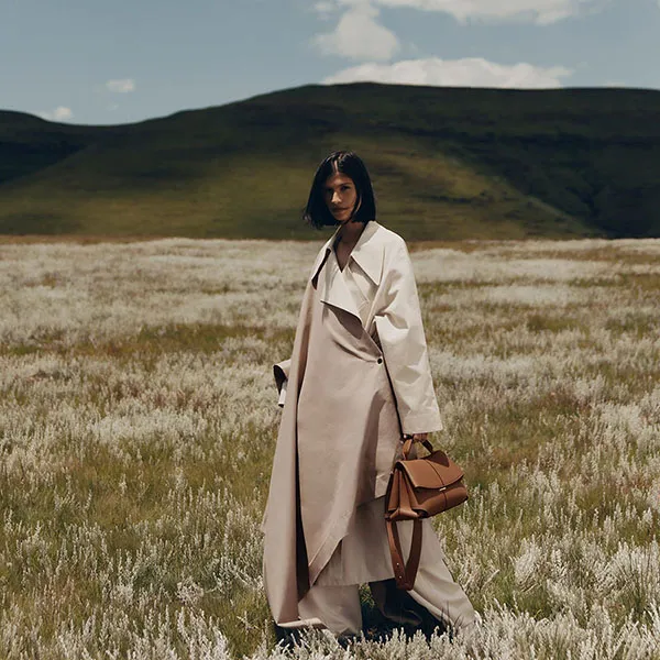 Túi Xách Nữ Polène Mokki Edition Textured Camel Màu Camel