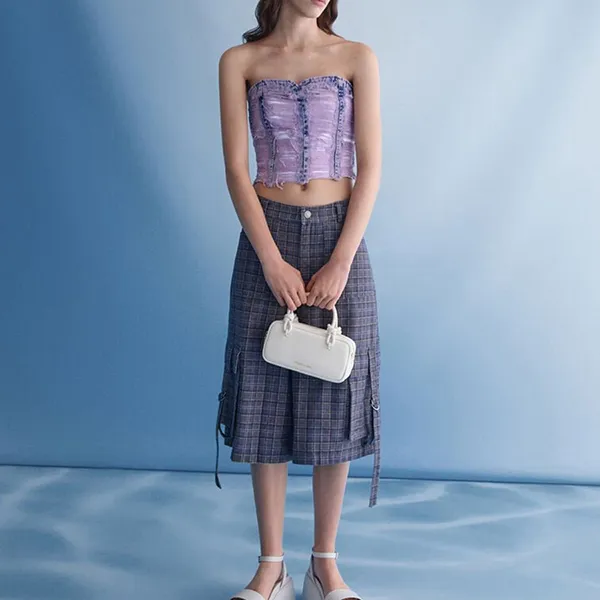 Túi Xách Tay Nữ Charles & Keith CNK Sammie Knotted-Handle Handbag Cream CK2-30271574 Màu Kem