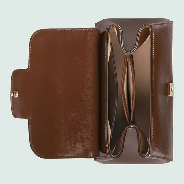 Túi Xách Tay Nữ Gucci Horsebit 1955 Mini Bag 703848 AAA7G 2361 Màu Nâu