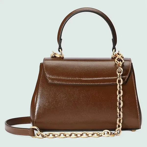 Túi Xách Tay Nữ Gucci Horsebit 1955 Mini Bag 703848 AAA7G 2361 Màu Nâu