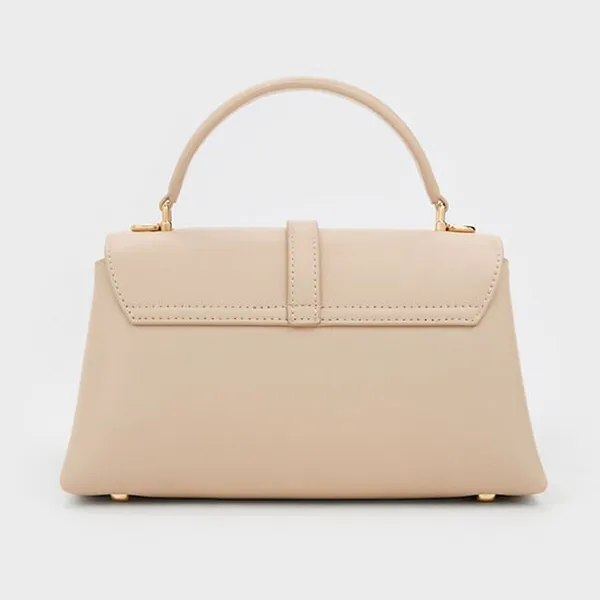 Túi Xách Tay Nữ Charles & Keith Adalyn Trapezoid Handbag Dusted Oat CK2-50701598_DU.OAT Màu Be