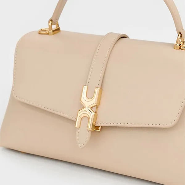 Túi Xách Tay Nữ Charles & Keith Adalyn Trapezoid Handbag Dusted Oat CK2-50701598_DU.OAT Màu Be