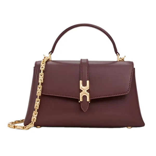 Túi Xách Tay Nữ Charles & Keith Adalyn Trapezoid Handbag Wineberry Red CK2-50701598_WB.RED Màu Đỏ Rượu