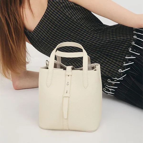 Túi Xách Tay Nữ Charles & Keith Beryl Recycled Leather Handbag Cream CK2-10151518_CREAM Màu Kem