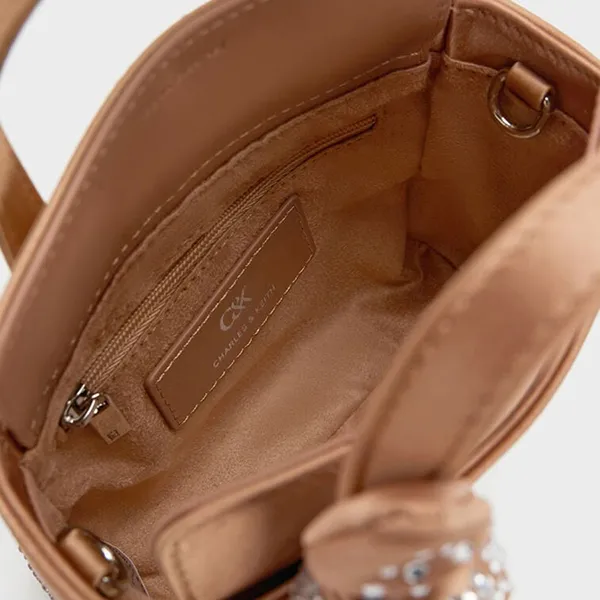 Túi Xách Tay Nữ Charles & Keith CNK Albany Mini Square Handbag SL6-40782823-A Màu Nude