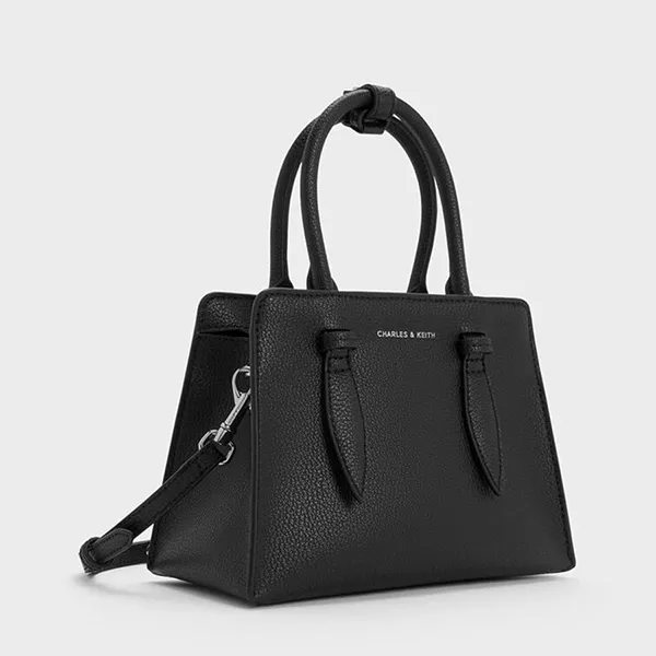 Túi Xách Tay Nữ Charles & Keith CNK Allyn Trapezoid Handbag Noir CK2-30782733 Màu Đen