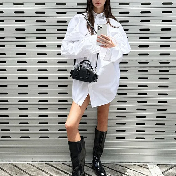 Túi Xách Tay Nữ Charles & Keith CNK Blaise Metallic Buckle Strap Shoulder Bag Noir CK2-30770735 Màu Đen