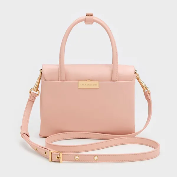 Túi Xách Tay Nữ Charles & Keith CNK Kerry Mini Bag Pink CK2-30782769 Màu Hồng