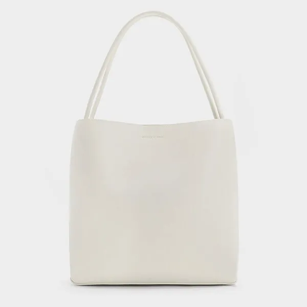 Túi Xách Tay Nữ Charles & Keith CNK Leia Rectangular Bag Cream CK2-20782291 Màu Kem