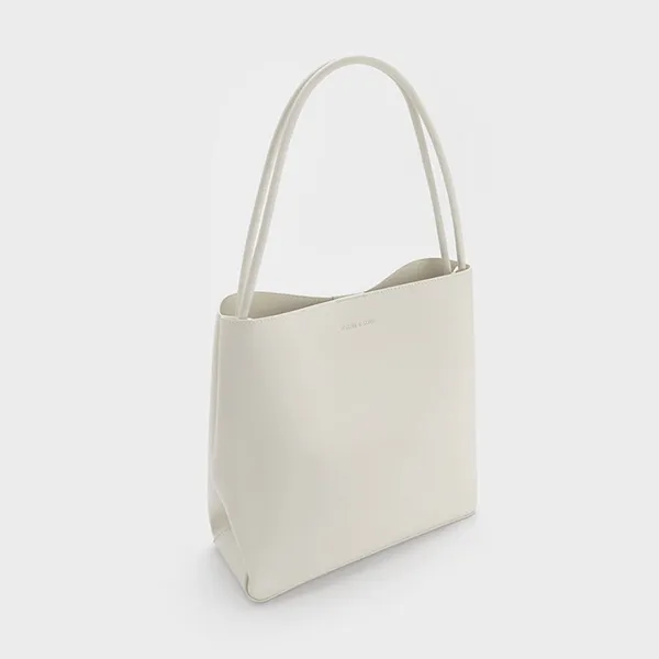 Túi Xách Tay Nữ Charles & Keith CNK Leia Rectangular Bag Cream CK2-20782291 Màu Kem