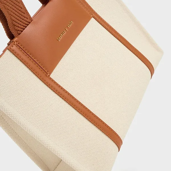 Túi Xách Tay Nữ Charles & Keith CNK Mini Shalia Rectangular Handbag Cognac CK2-31220029 Màu Kem Nâu